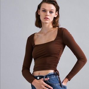 Zara ruched long sleeve